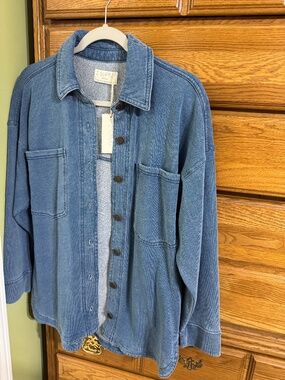 New z supply size xsmall blue shacket